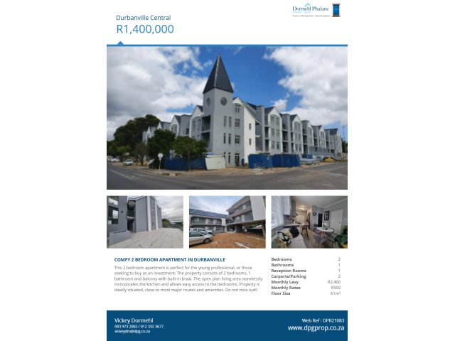  1 Izra towers new street, Durbanville Central, Durbanville 